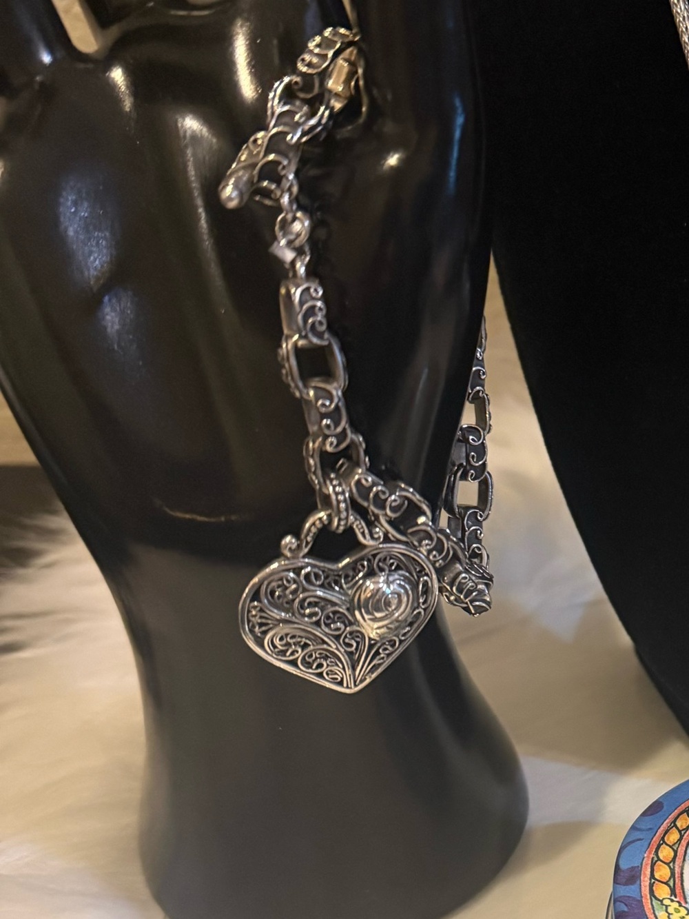 ♥️ Brighton .925 Sterling Silver Bali Bracelet